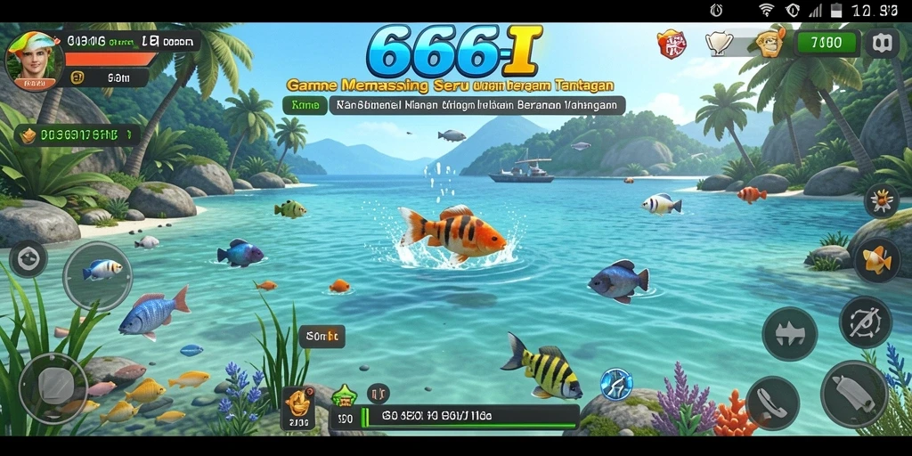 Tampilan gameplay Fishing dalam 666I yang seru dan mendebarkan.