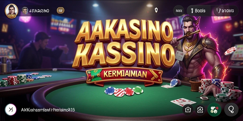 Screenshot gameplay AAKASINO menunjukkan suasana mencekam di kasino.