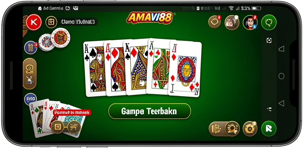 Tampilan gameplay seru dari AMAVI88, permainan Domino yang mendebarkan.