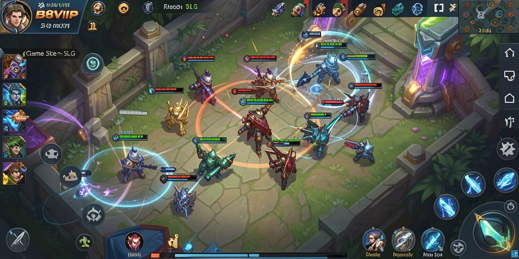 Tampilan menarik dari gameplay strategis B8VIP.