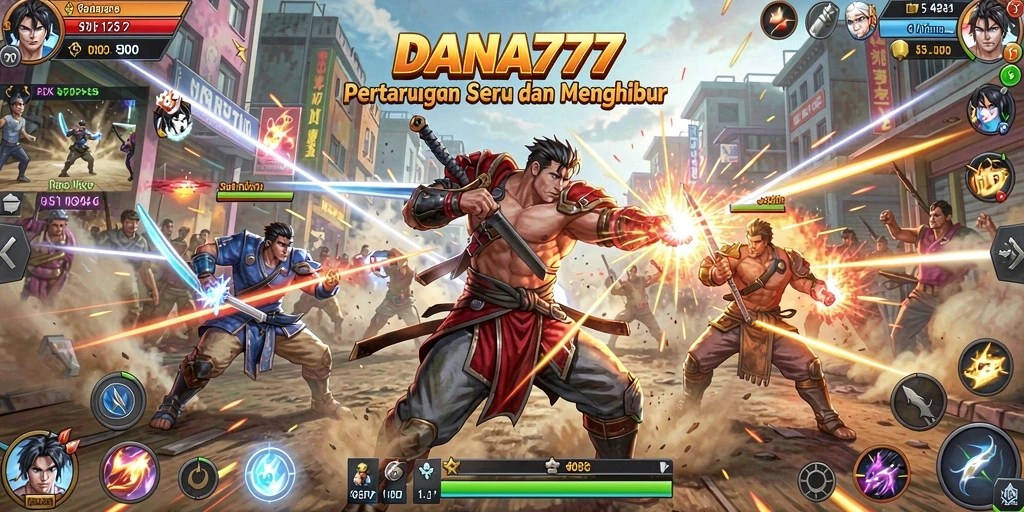 Tampilan menarik dari gameplay pertarungan DANA777.