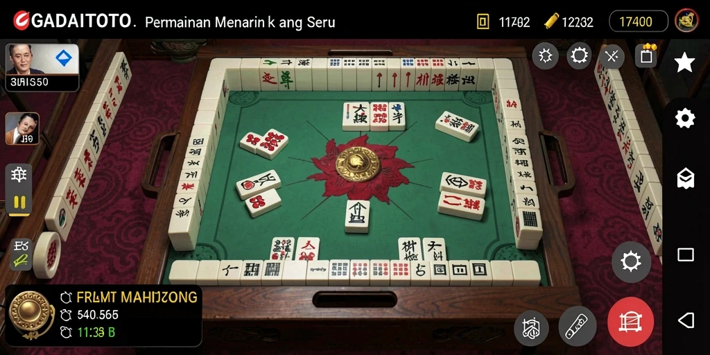 Screenshot utama GADAITOTO menampilkan gameplay Mahjong yang menantang.