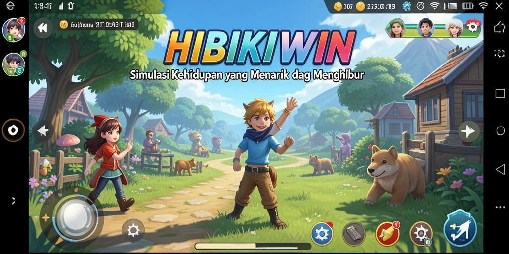 Tampilan gameplay HIBIKIWIN yang menarik dan menghibur.