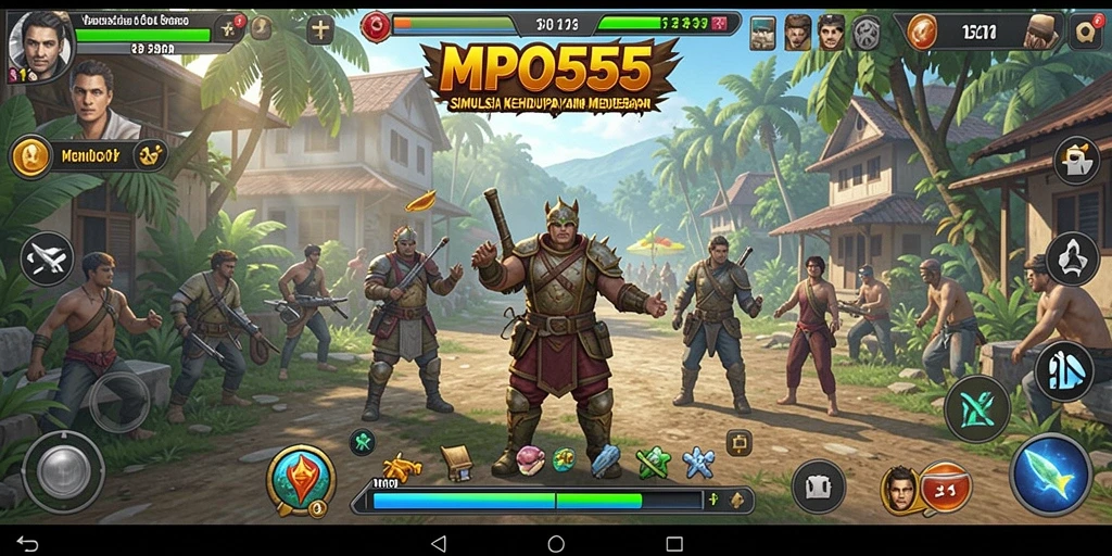 Tampilan gameplay MPO555 yang penuh warna dan interaktif.