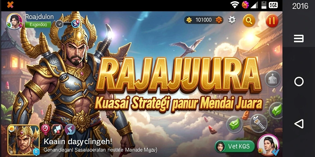 Tampilan screenshot dari gameplay RAJAJUARA yang penuh strategi