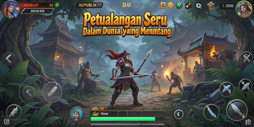 Tangkapan layar gameplay REPUBLIK77 menampilkan petualangan epik dan tantangan mendebarkan.