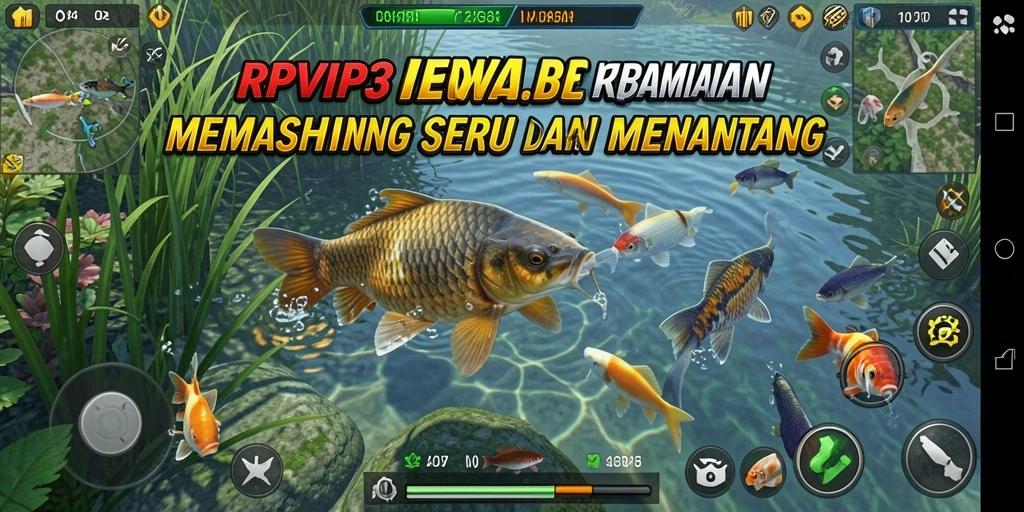 Menampilkan gameplay memancing yang seru dan menantang di RPVIP3.