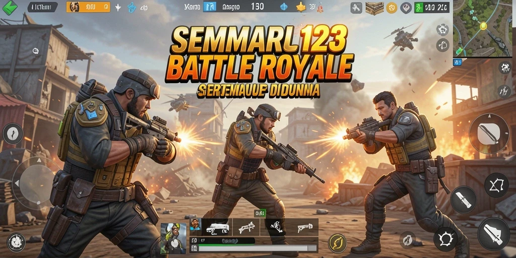 Gameplay seru SEMAR123 dalam mode Battle Royale.