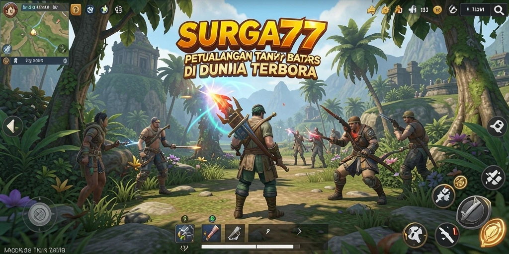 Screenshot gameplay SURGA77 yang menampilkan dunia terbuka yang luas.